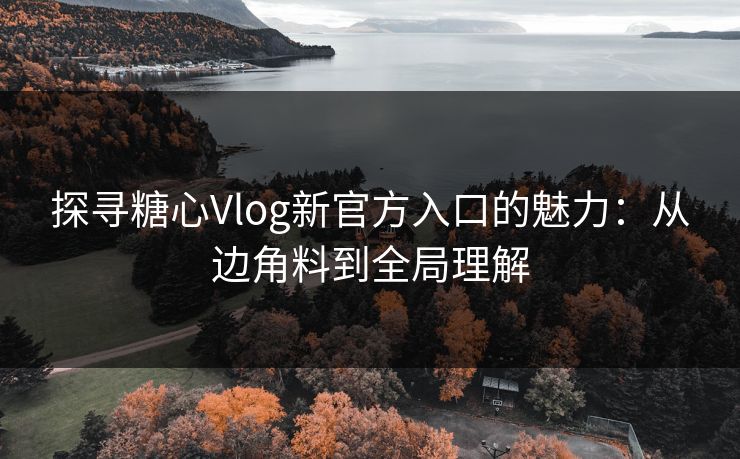 探寻糖心Vlog新官方入口的魅力：从边角料到全局理解